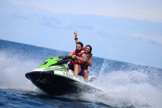 1 hour Jet Ski Safari - Following the guide along the coast