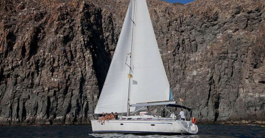 From Los Gigantes: Whale Watching Sailboat Cruise - A small sailboat changes the feel of the trip