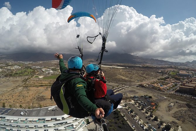 High Performance Paragliding Tandem Flight in Tenerife South - From Costa Adeje to the launch point