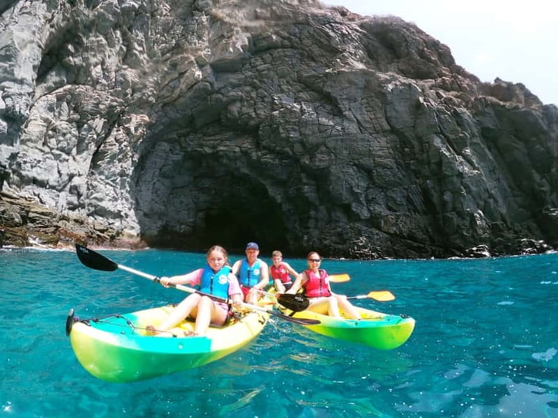 Los Cristianos: Kayak and Snorkel with Turtles and Photos - Sea caves, snorkelling, and a short wildlife stop