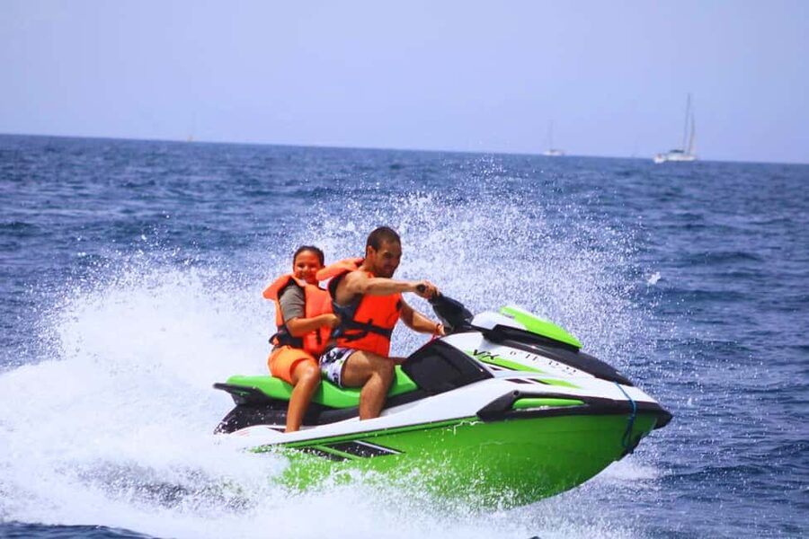 Puerto Colón: Kawasaki Jet Ski Tour Along Tenerife's Coast - The final 25 minutes along the coast