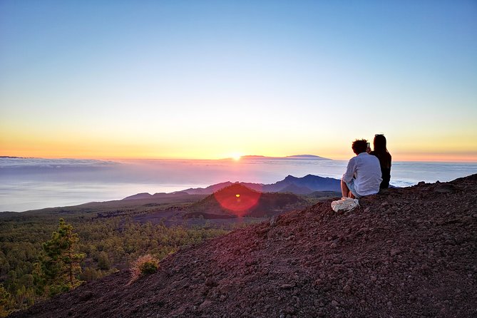 Sunset and stargazing from Teide - Mirador de los Poleos: sunset over the western islands