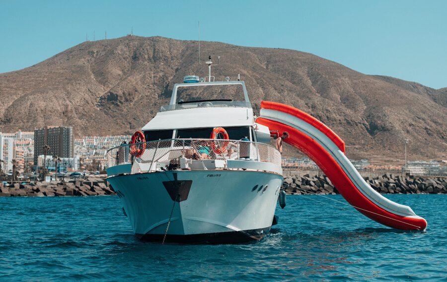Tenerife: Fun Yacht Trip with Water Activities and Toys - A yacht ride with a built-in splash
