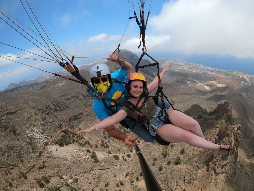 Tenerife: Paragliding with National Champion Paraglider - Takeoff, then Tenerife from the air